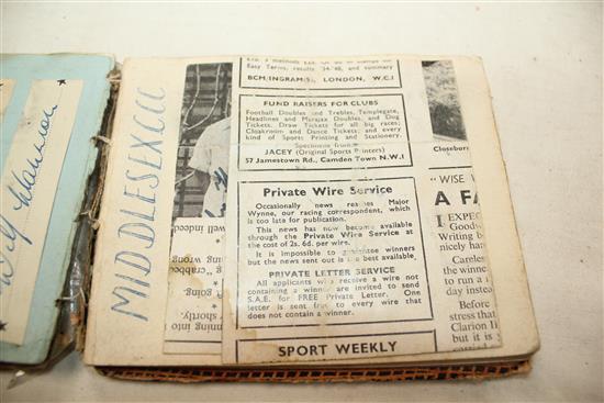 A 1940 / 50s sporting autograph album,